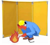 VUIKLCty heavy duty welding blankets Screen Panels With Metal Frames, Flame-retardant Welded Curtains For Workshop, Industrial And Contracting Sites (pack Of 3) Welding Safety Blankets(58x120 cm)