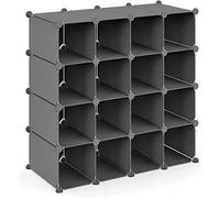 VUIKLCty Layered Shelf Combination Storage Living Room Bookcase Bookcase Storage And Sorting Rack Folding Wardrobe(Grey)