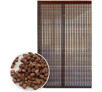 VUIKLCty Natural Bamboo Wood Beaded Curtain Partition Door Beads Curtain Hanging Beads Blind Fly Curtain(90 strands-90x220cm)