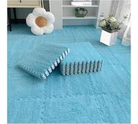 VUIKLCty Plush Foam Floor Mat 20 Pcs 10mm Thick Puzzle Area Rug Foam Tiles Interlocking Carpet Squares Fluffy Play Mat(Dark Blue,12x12inch)