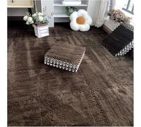 VUIKLCty Plush Foam Floor Mat 20 Pcs 10mm Thick Puzzle Area Rug Foam Tiles Interlocking Carpet Squares Fluffy Play Mat(Dark Brown,24x24inch)