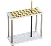VUIKLCty Portable Billiard Cue Rack 36-Cue Freestanding Pool Cue Rack - Heavy-Duty Floor Billiard Stand For Sports Clubs & Gyms Hardwood Wall Mounted Pool Cue Holder(White)