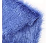 VUIKLCty Pure Artificial Fur Fox Shaggy 90mm For DIY Crafts For Costume Decoration Photography Props Backdrop Fur Set Rug Sofa Sofa Bed Decoration 150x50cm(Blue)