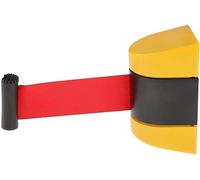 VUIKLCty Queue Barrier Belt,Wall Mounted Belt Barrier,Retractable Queue Rope Barrier Crowd Control RibbonRed Post(5m)