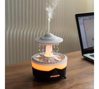 VUIKLCty Rain Clouds Under The Raindrop Aromatherapy Machine Humidifier Household Large Fog Volume Desktop Mute Remote Control Type(Schwarz)