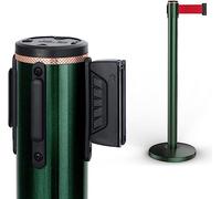 VUIKLCty Retractable Belt Barrier,Stanchions Heavy Duty Crowd Control Stanchion Post Safety Barrier Stands Line Dividers Telescopic Isolation Belt Railing Seat Cordon (Pink 2M)(3M)