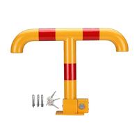 VUIKLCty T-shaped Foldable Parking Barrier Manual Locking Mechanism For Vehicles(Yellow)