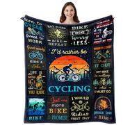 Vuinezo Gifts for Cyclist Blanket 50"X60", Biker/Cyclist/Gifts for Men, Mountain Biking Gift Idea, Bike Gift for Bicycles, Biking/Cycling/Bike Decorations for Bicycle Enthusiasts, Bike Rider Present