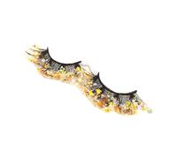 VUIUYOIES 2piece Reusable And Washable Dramatic Christmas Eyelashes Professional Easy Application Plastic Eyelashes With Glitter, Q-15
