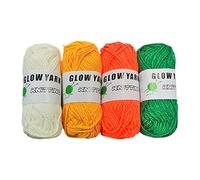 VUIUYOIES Creative Glowing Yarn Luminous Yarn Sewing Thread DIY Glow in Dark Knitting Crochet Projects and Glow At Night. Crochet Yarns are Made of Polyester