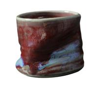 VUIUYOIES Creative Hand Kneaded Ceramic Coffee Cup Vintage Japanese Style Mug Home Office Casual and Can Better Highlight Mellow Aroma of Coffee Cup Espressos Men Women Home Office, Red