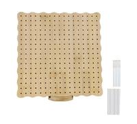 VUIUYOIES Crochet Blocking Board with Accurate Pinholes Sturdy and Reliable Tool for Knitting Projects No Smell Crochet Board for Blocking Square Knitting, Wood Color, 23.5x23.5cm