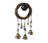 VUIUYOIES Hanging Wind Chimes Rattan And Zinc Alloy Meaningful Vintage Witch Wind Chimes Magical Wind Chimes Witches Bells