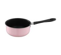 VUIUYOIES Lightweight Small Pot Soup Pan with Long Handle for On-Go Cooking, Pink