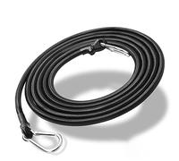VUIUYOIES Luggage Straps With Carabiner - Strong And Easy To Heavy Duty Rubber Bungee Cords And Fixings Bungee Cords With Hooks, black, 3 m