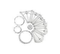 VUIUYOIES Set of 10 Stylish Regular Dresden Plate Template Stencils Quilt Ruler DIY Tool, Type 1