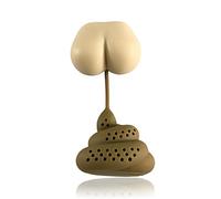 VUIUYOIES Silicone Butt Poop Shaped Tea Strainer Filter Sifter Elastic -Resistant Herbal Infuser Teaware Beverage Supplies
