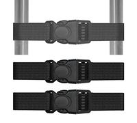 Vukgahao 2 Pack Baby Safety Lock Strap, Middle Sliding Button with Dual Protection, Fits Kitchen French Door Refrigerators/Cabinets/RV Doors, Damage-Free Installation