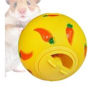 VUKHWX Feeder Toy for Pets, Interactive Snack Ball for Rabbits & Kittens, Slow Feeder with Adjustable Openings, Bunny Ball Dispenser, Slow Feeding, Snack Dispenser (Yellow)