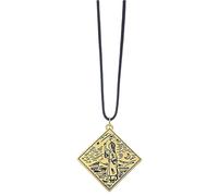 VUKHWX Good Fortune Necklace for Exam & Career Success, Elegant Metal Pendant with Black Cord for All Ages, Cosplay Prop Pendant Cosplay Comic Exhibition Props Accessories (A)