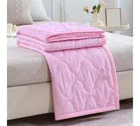 VUKHWX Summer Cooling Blanket for Night Sweats, Cooling Microfibre Summer Blanket, Lightweight Double Cold Effect Throw for Hot Sleepers, Absorb Heat Cooling Blankets for Sofa & Bed (Pink, 180x200cm)