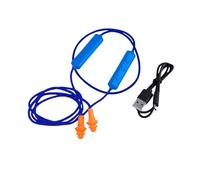 VUKHWX Work Earbuds, Earphone Ear Plugs For Work, Hidden In Ear Headphones Noise Isolating Earplugs, Hidden Earbuds for Construction Sites & Loud Places, Compatible with Phones/Laptops (Blue)