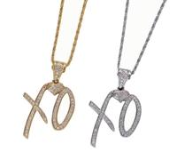 VUKHWX Xo Letter Pendant Necklace, 2026 New XO Letter Pendant Necklace for Fashion Accessories English Jewelry, Fashion Trendy Accessories Creative Gift (A+B)
