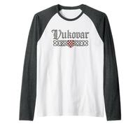 Vukovar, Hrvatska - Croatia Flag Raglan Baseball Tee