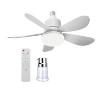 Vulaop Ceiling Fan with Light and Remote Control, 52 cm Small Silent Ceiling Fan E27, 40W LED 3 Speeds 3 Colour Temperatures, 2/4 Hour Timer for Bedroom Living Room B22)