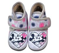 VULCA-BICHA S.L. - Vulca-Bicha Children's Bootie House Slippers Mickey and Minnie - Textile, Pearl, Heart, 8.5 UK Child