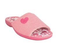 VulcaBicha 4904 - Slippers for Women Summer Pink and Blue Embroidered Hearts, pink, 4 UK