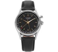Vulcain Cricket Tradition 36mm Black & Gold Leather Watch VUL-070