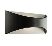 Vulcan 300mm 1lt Wall IP65 12W Warm White - Textured matt Black Paint - 61865