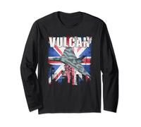 Vulcan Bomber Aircraft RAF Airplane Plane Aeroplane UK Flag Long Sleeve T-Shirt