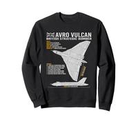 Vulcan Bomber RAF Airplane Aircraft War Tarpaulin Blueprint Sweatshirt