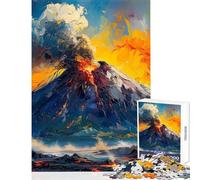 Vulcan Eruption 1000 Piece Jigsaw Puzzles for Adults Improve Overall Mental Performance Mindful Soothing Leisure Game (38x26cm)