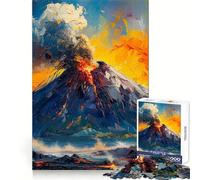 Vulcan Eruption Jigsaw 1000 Pieces for Teenagers Reasoning Skill Serene Escape Sharp Cut Thoughtful Gift (38x26cm)