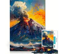 Vulcan Eruption Jigsaw for Teenagers 1000 Pieces Mental Improve Play Uniform Size Precise Pieces Family Fun Night Activity (50x75cm)