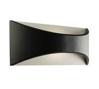 Vulcan Integrated LED 1 Light Outdoor Up Down Wall Light Textured Matt Black Opal IP65 Netlighting Black One Size