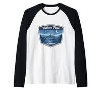 Vulcan Park Alabama Skyline Night Stars Moon Cityscape Raglan Baseball Tee