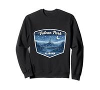 Vulcan Park Alabama Skyline Night Stars Moon Cityscape Sweatshirt