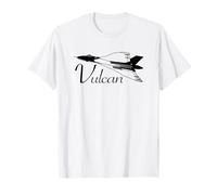 Vulcan V Bomber British Jet Plane Flying Silhouette T-Shirt