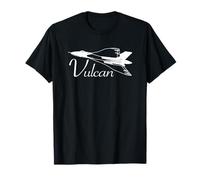 Vulcan V Bomber British Jet Plane Flying Silhouette T-Shirt