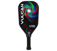 Vulcan | V550 Pickleball Paddle | Hybrid Performance | Polypropylene Core - Carbon Fiber Surface | USAP Approved | Black Entropy