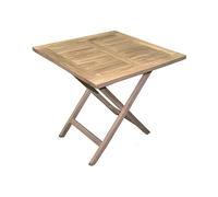 Vulcano 80×80 cm foldable and collapsible square table in teak wood