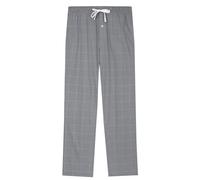 Vulcanodon Mens Cotton Pyjama Bottoms, Lightweight Sleep Pants with Pockets Soft Lounge Pajama Pants for Men Plaid Pj Bottoms (Iron Gray-Plaid, L)