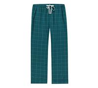 Vulcanodon Mens Cotton Pyjama Bottoms, Lightweight Sleep Pants with Pockets Soft Lounge Pajama Pants for Men Plaid Pj Bottoms (Hunter Green-Plaid, M)