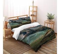 VulcanTrade Dinosaurs on The Battlefield Duvet Cover 3d Animated Animals Comforter Cover 3 Piece Easy Care with 2 Pillowcases Zipper Closure for Adults（women And Kids） duvets Covers Double（200x200cm）
