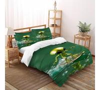 VulcanTrade Golden Alien Rowing Boat 3D Bedding Set Quilt Cover 3 Piece Easy Care with 2 Pillowcases Zipper Closure for Adults(women And Kids) duvets Covers King(220x240cm)