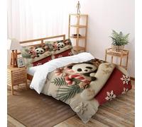 VulcanTrade Panda Stocking_2 Duvet Cover 3d Soft Comforter Cover 3 Piece Easy Care with 2 Pillowcases Zipper Closure for Adults（women And Kids） duvets Covers King（220x240cm）